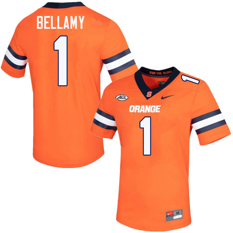 #1 Jayden Bellamy Syracuse Orange Jerseys,Syracuse University Football Uniforms,Apparels-Orange